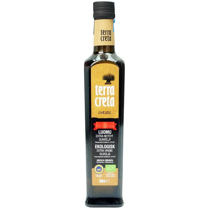 Terra Creta 500ml Estate Luomu Extra neitsyt oliiviöljy