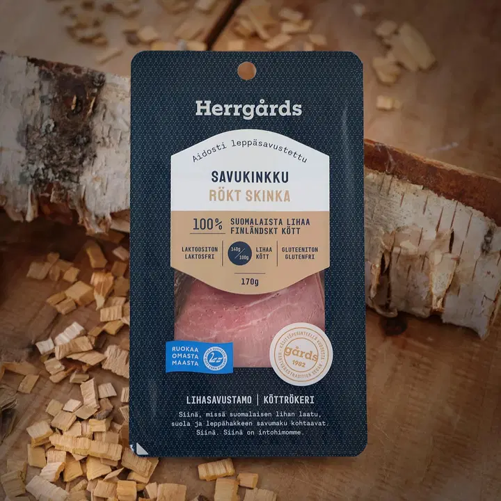 Herrgårds köttrökeri - lihasavustamo Savustettu kinkku, viipaloitu 170g