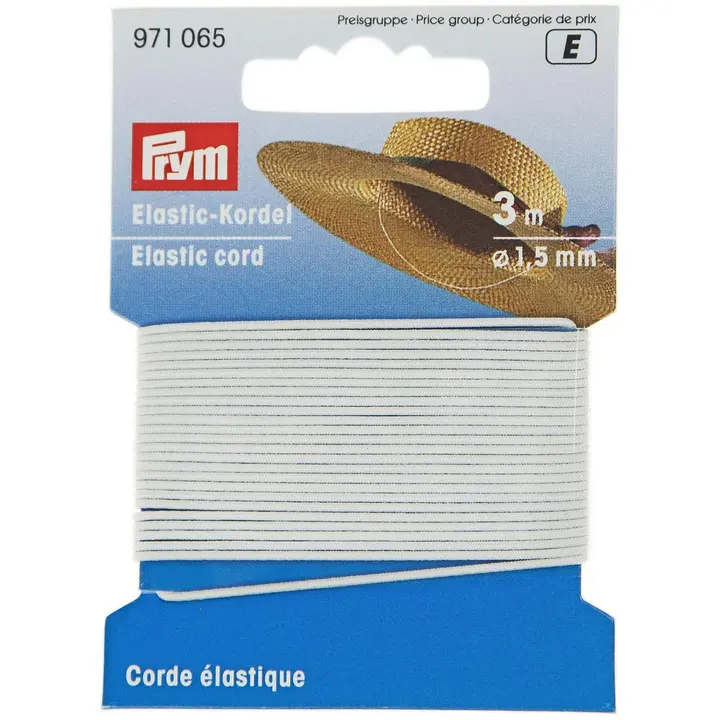 Prym pyöreä kuminauha 1,5 mm 3 m/pakkaus
