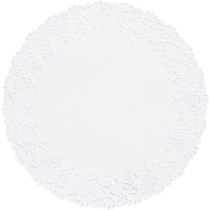 Duni 36cm valkoinen pyöreä reikäkuvioitu kakkupaperi 6kpl x 30