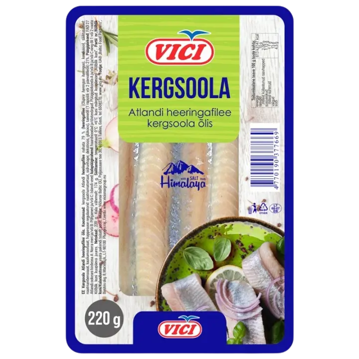 Vici Heeringafilee, Kergsoola 220 G