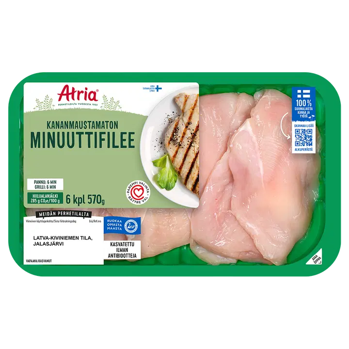 Atria kanan minuuttifilee maustamaton 570g