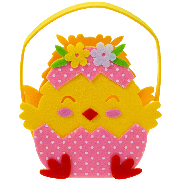 Kollane lihavõttekorv tibu kollane