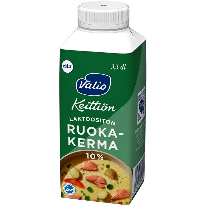 Valio Keittiön ruokakerma 10 % laktoositon 3,3 dl