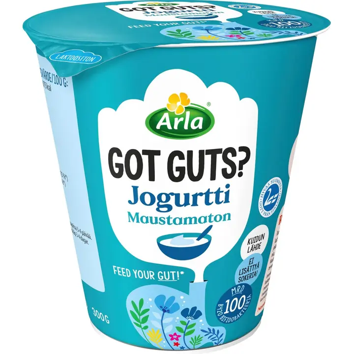 Arla Got Guts? maustamaton jogurtti 300g laktoositon