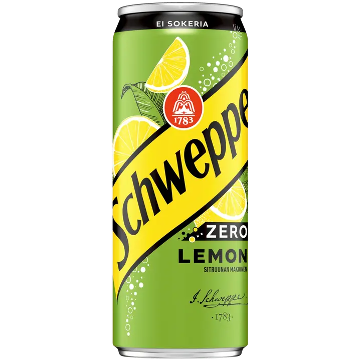 Schweppes Lemon Zero virvoitusjuoma tölkki 0,33 L