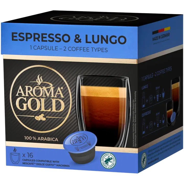 Aroma Gold espresso&lungo kahvikaps 16kpl