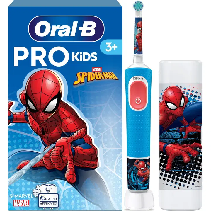 Oral-B Vitality Pro Kids Spiderman 3+ sähköhammasharja + matkakotelo