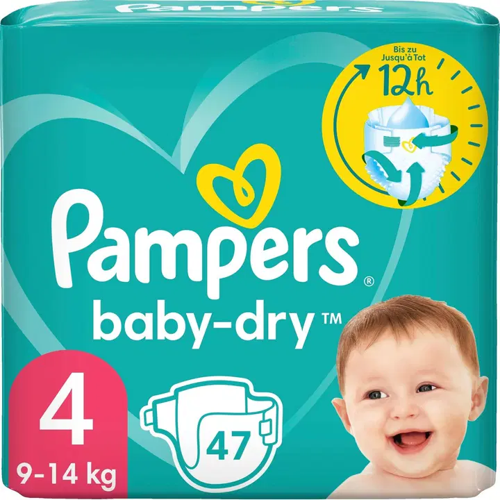 Pampers Baby Dry S4 9-14kg 47st blöja