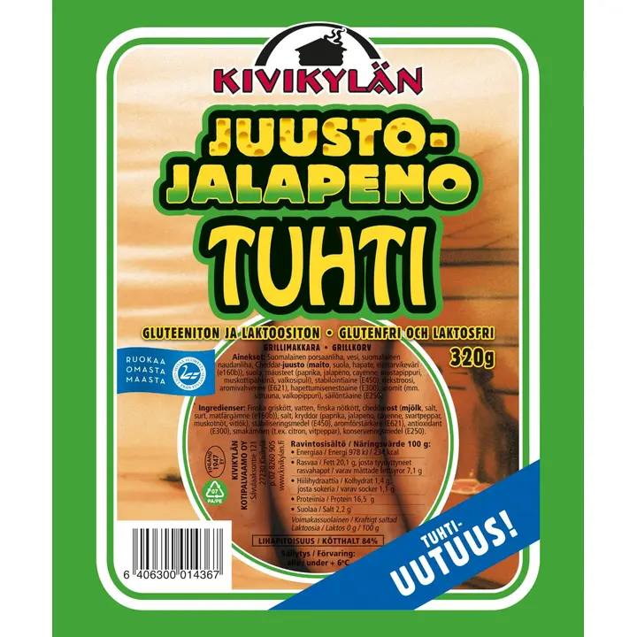Kivikylän Juusto-jalapeno Tuhti 320 g