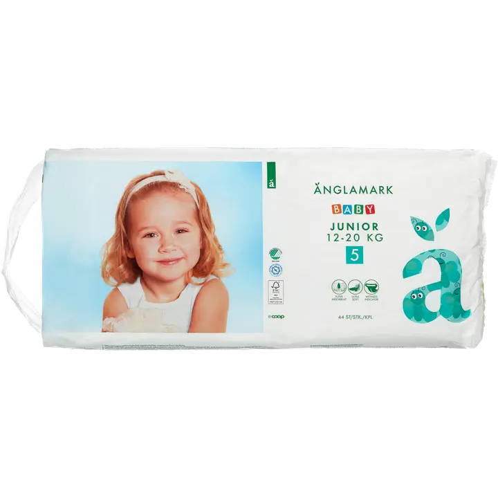 Änglamark Baby teippivaippa 5 junior 12-20 kg 44 kpl