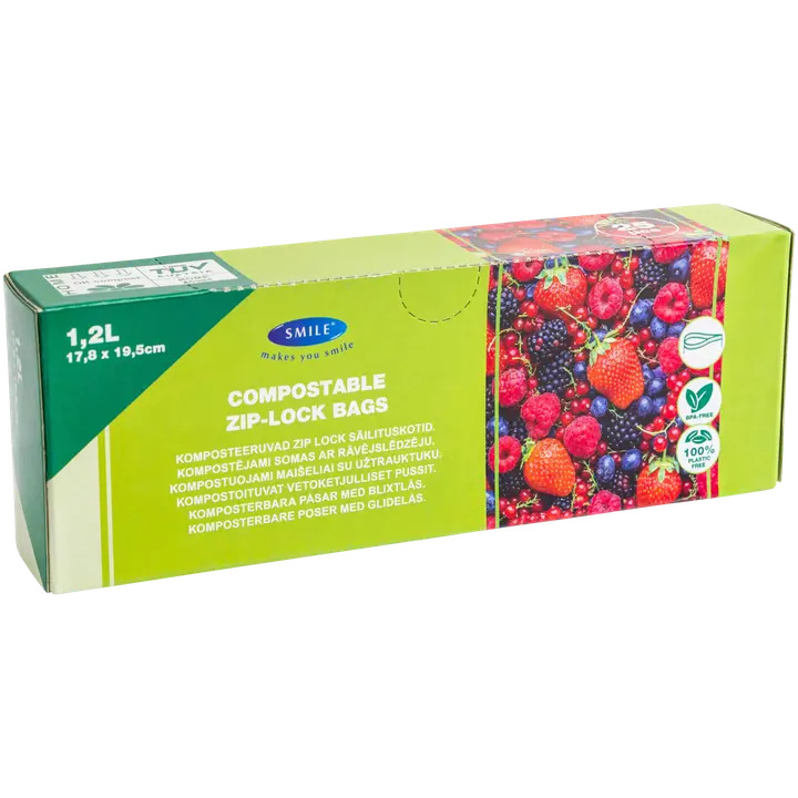 Smile Biodegr. pakastepussit 1,2L, 25kpl