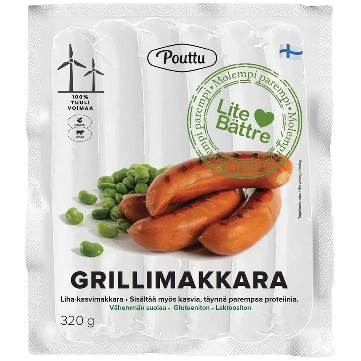 Pouttu Lite bättre Pork Sausage Meat & Vegetable 320g