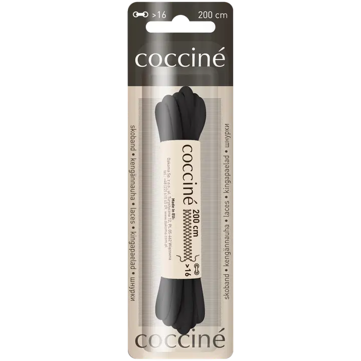 Coccine kengännauha 200 cm, musta