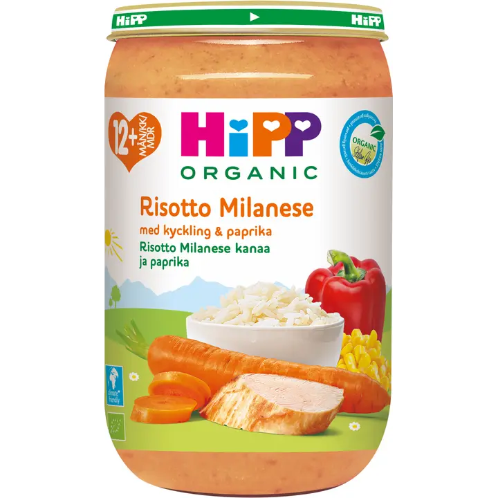 HiPP 250g Luomu Risotto Milanese&Kana 12kk
