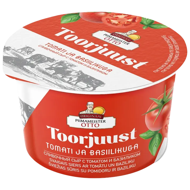 Piimameister Otto toorjuust tomati ja basiilikuga 150g