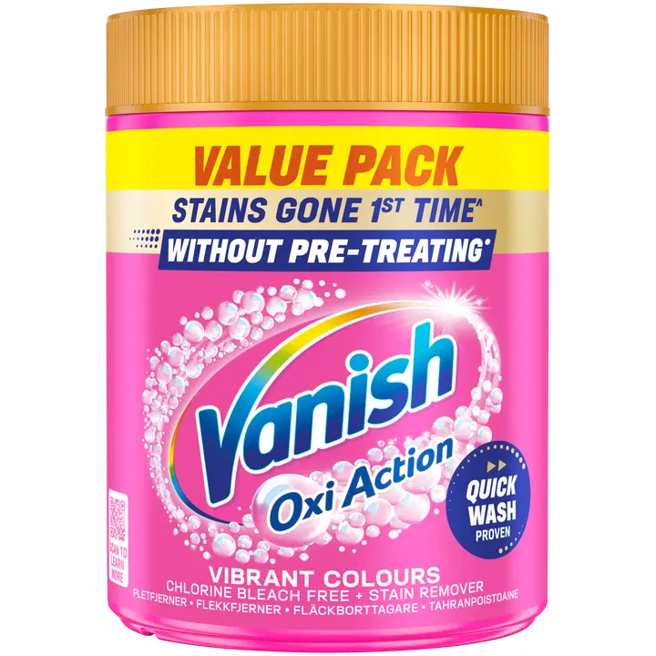 Vanish Pink pyykinpesutehoste ja tahranpoistojauhe 940g