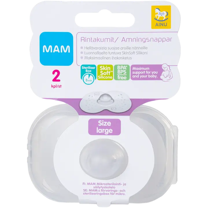 Ainu MAM Nipple Shields Rintakumi 2kpl koko L