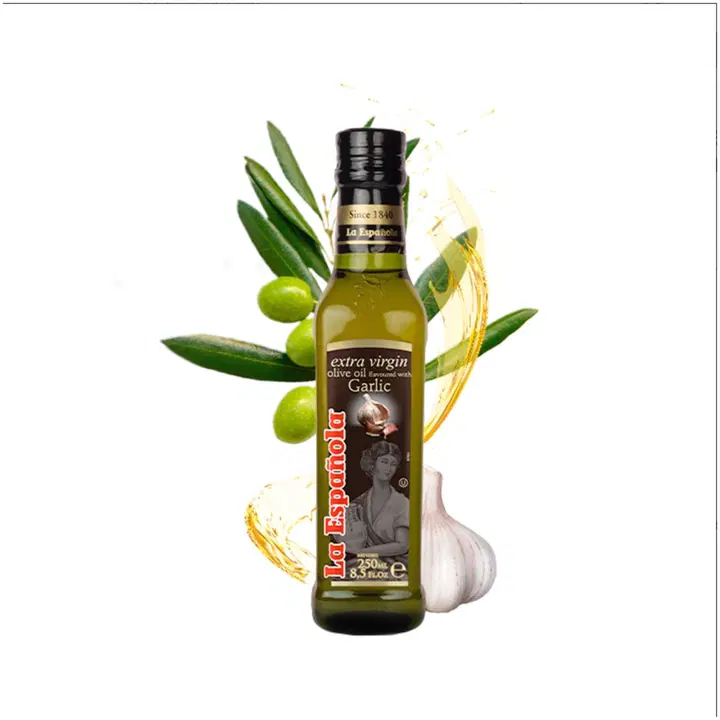 La Española extra virgin olive oil flavored with garlic 250ml
