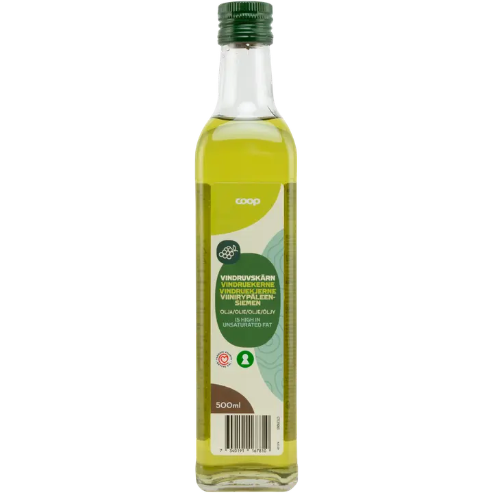 Coop viinirypäleensiemenöljy 500 ml