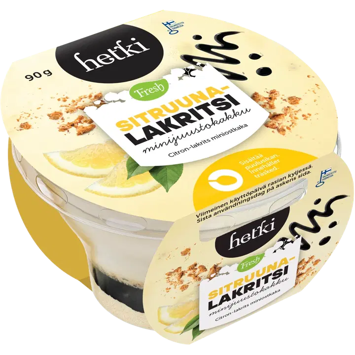 Fresh Hetki Sitruuna-lakritsi minijuustokakku 90 g