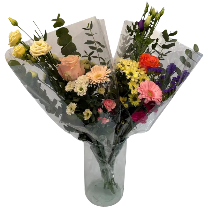 Kimppu Henriikka, lajitelma, monivärinen sekakimmpu, 8 oksaa, 65cm