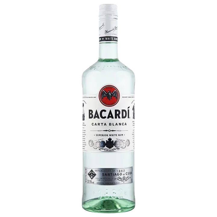 Bacardi Carta Blanca rumm 37,5%vol 1L