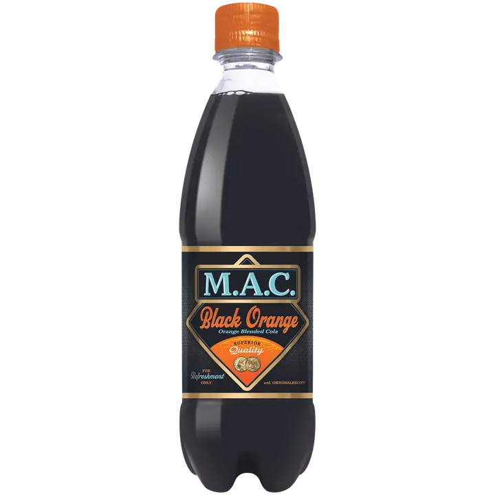 MAC Black Orange virvoitusjuoma 0,5l pullo