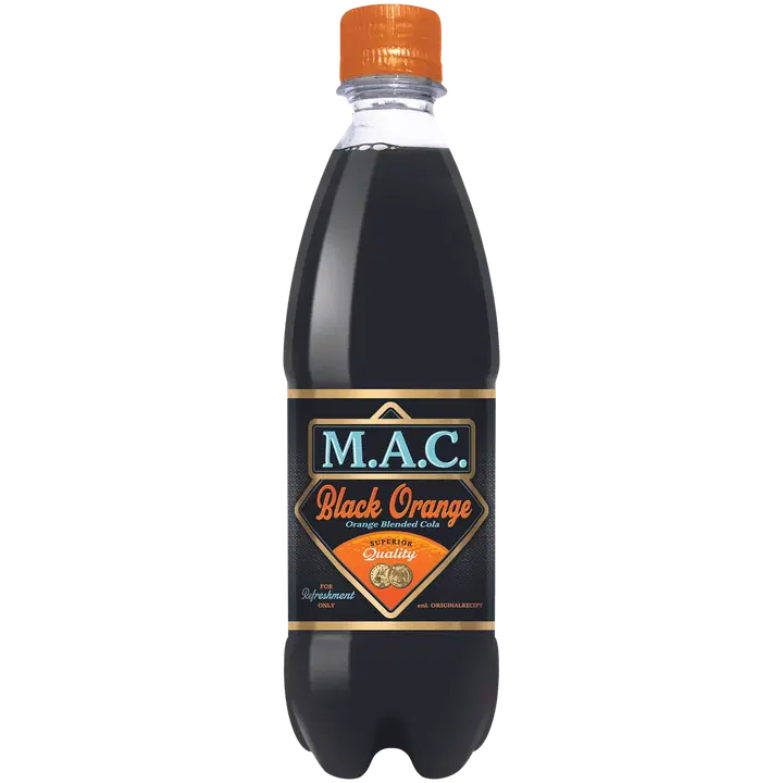 M.A.C. Black Orange virvoitusjuoma 0,5l pullo