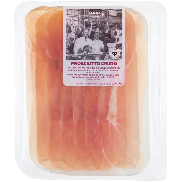 Coop Prosciutto Crudo ilmakuivattu kinkku 80 g