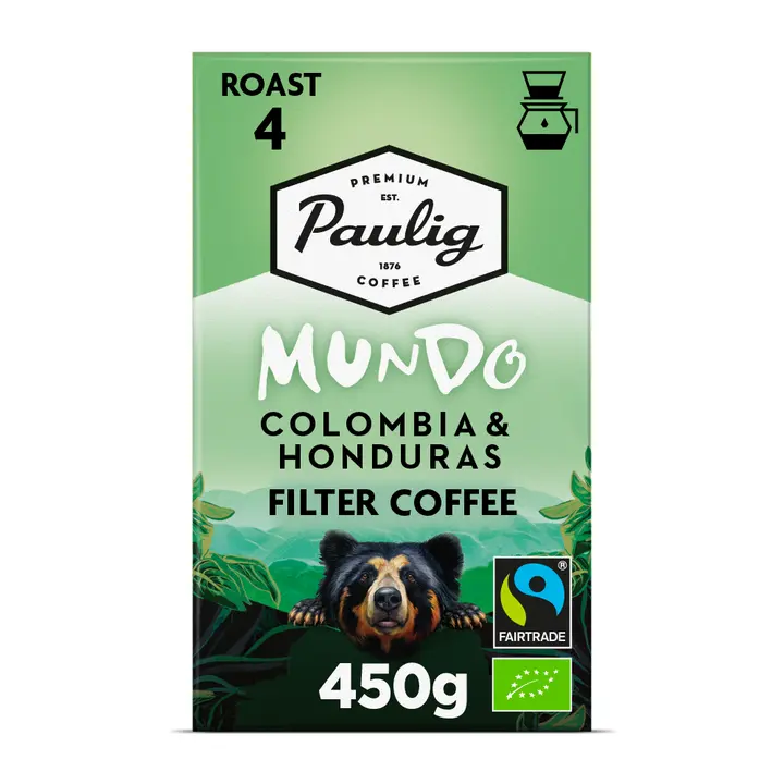 Paulig Mundo Colombia & Honduras luomu kahvi suodatinjauhatus 450g