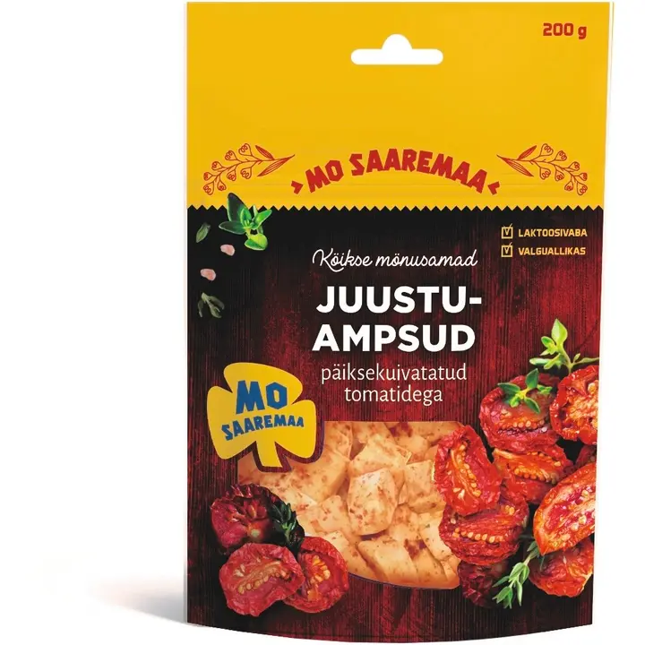 Mo Saaremaa Seltskonna juustuampsud päikesekuivatatud tomatitega, 200 g