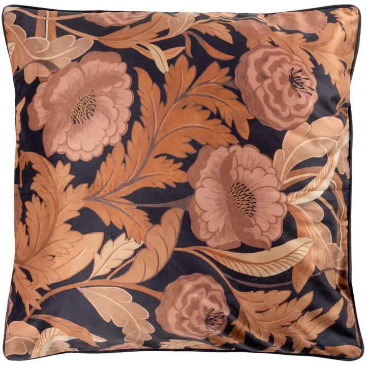 House sisustustyynynpäällinen Velvet Rosa 50x50 cm musta/roosa/ruskea