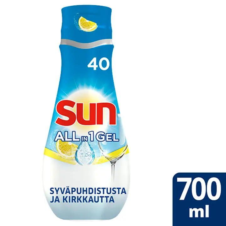 Nõudepesumasina geel Sun Allin1 Lemon 700ml