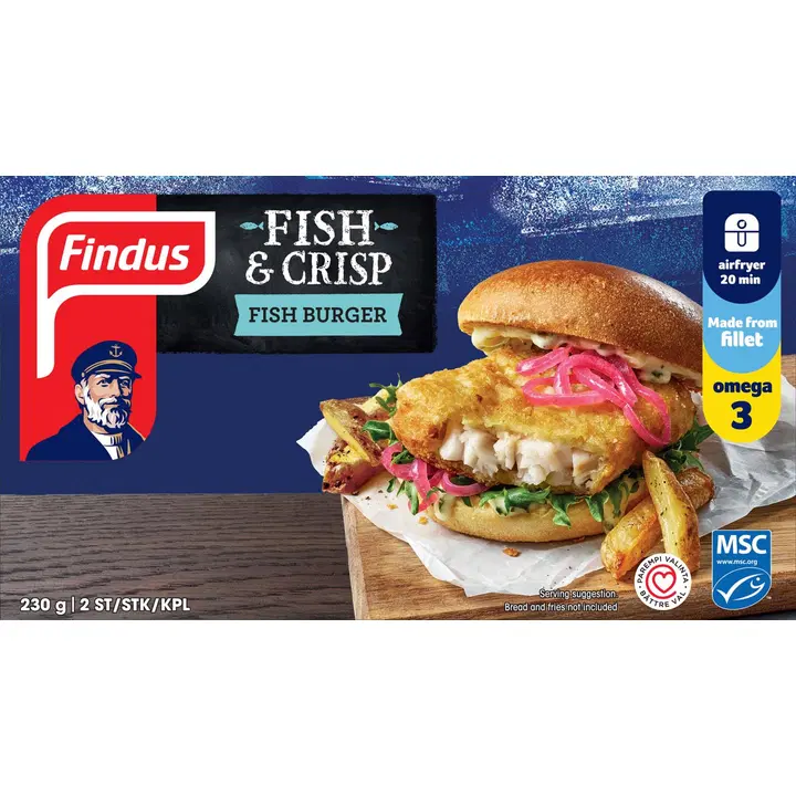Findus Fish & Crisp Kalaburgerpihvi MSC 2kpl 230g