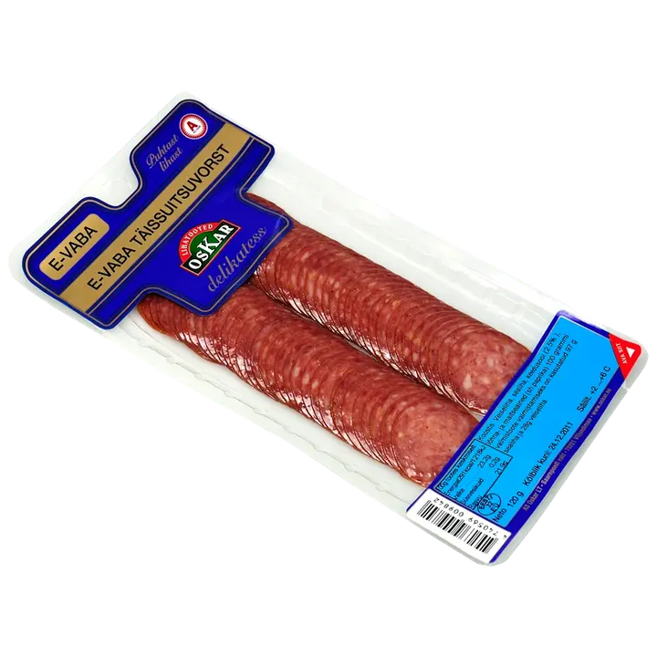 Oskar E-Vaba Täissuitsuvorst 120 G