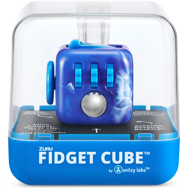 Fidget Marble Cube stressikuutio, erilaisia