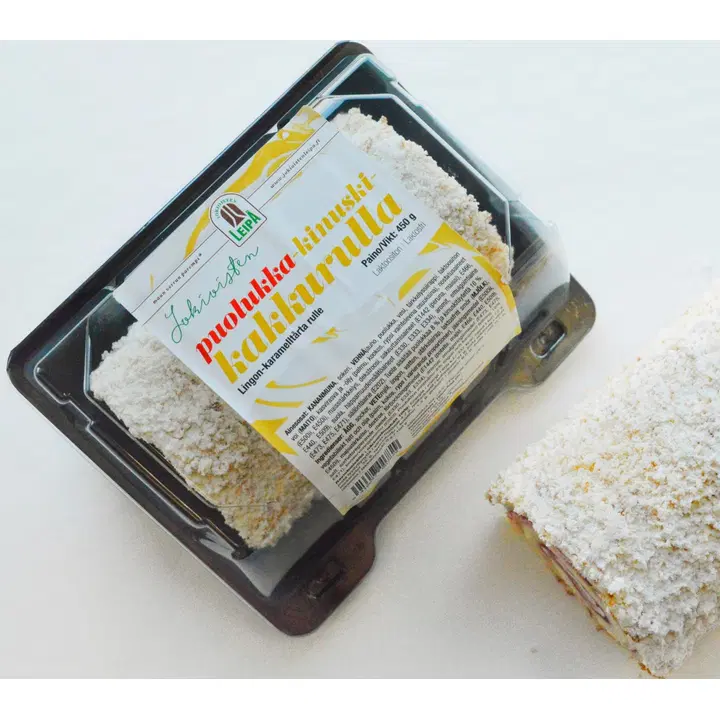 Jokioisten Leipä puolukka-kinuskikakkurulla 450 g