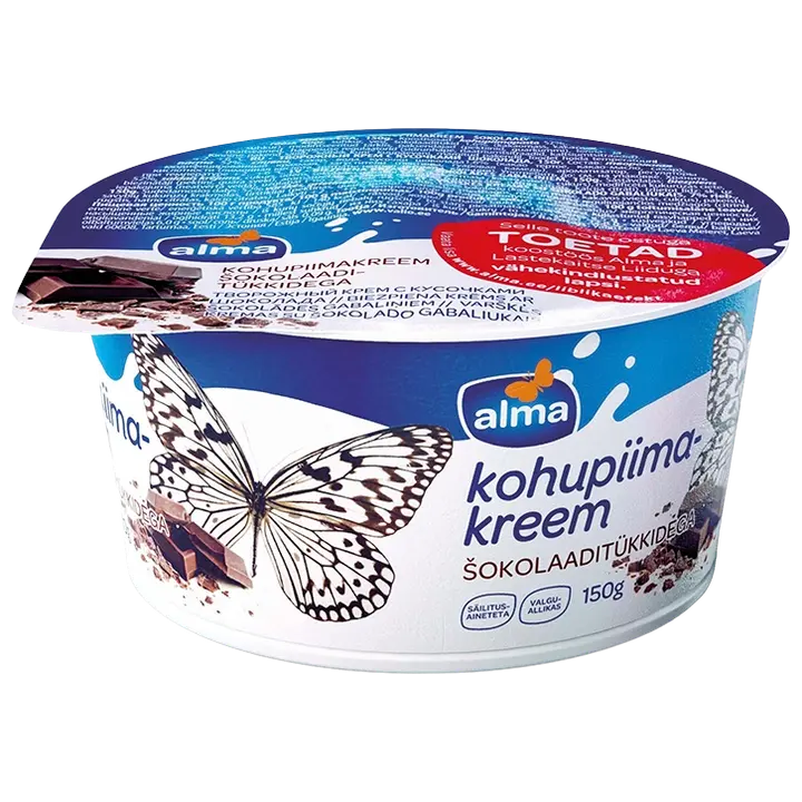 Alma Šokolaaditükkidega kohupiimakreem, 150 g