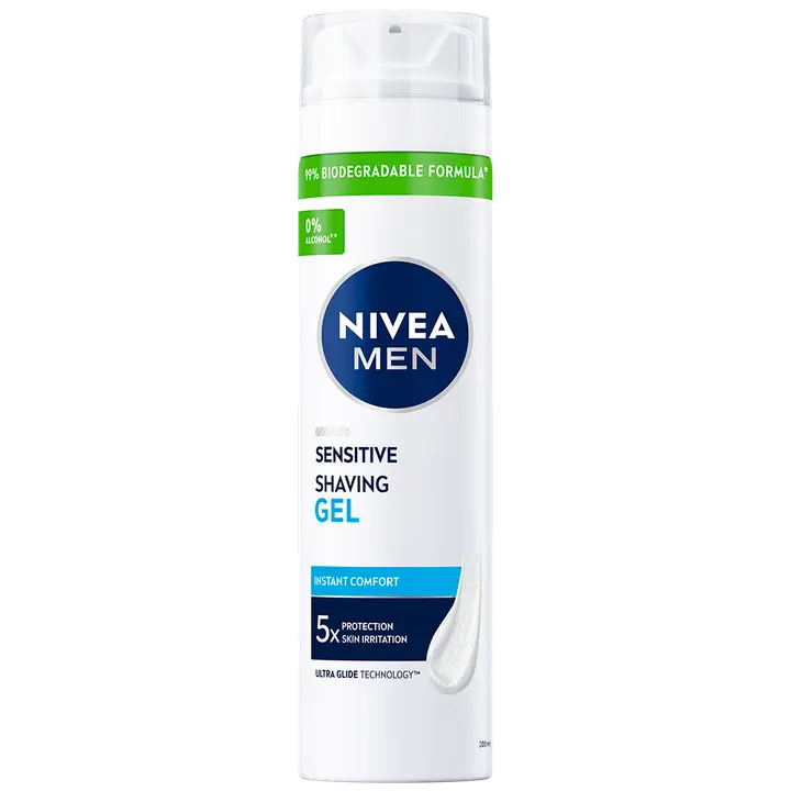 NIVEA MEN 200ml Sensitive Shaving Gel -parranajogeeli