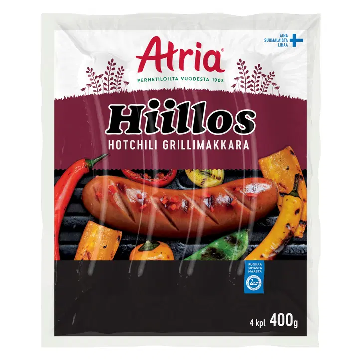 Atria Hiillos Hotchili Grillimakkara 400g