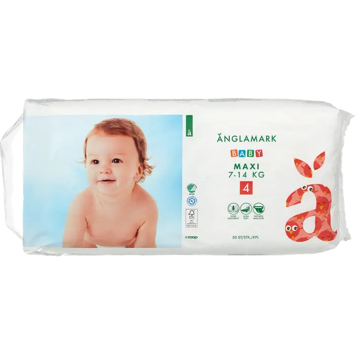 Änglamark Baby teippivaippa 4 maxi 7-14 kg 50 kpl