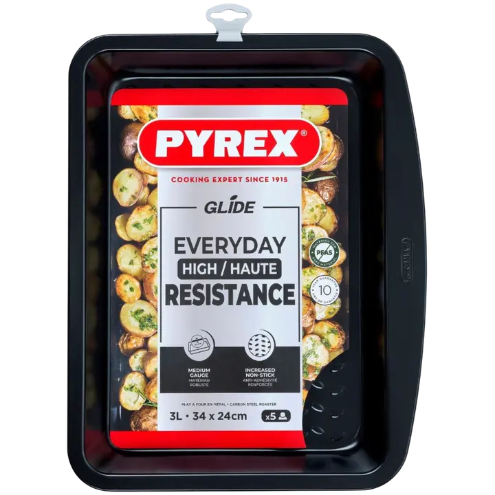 Ahjuvorm Pyrex 34x24 cm, must