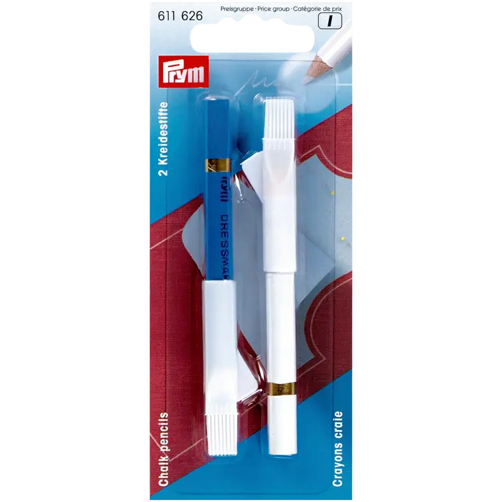 Kriidipliiats 2 tk, valge/sinine