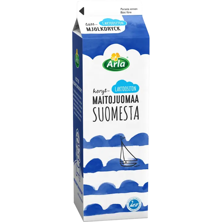 Arla 1 L laktoositon kevytmaitojuoma Suomesta ESL