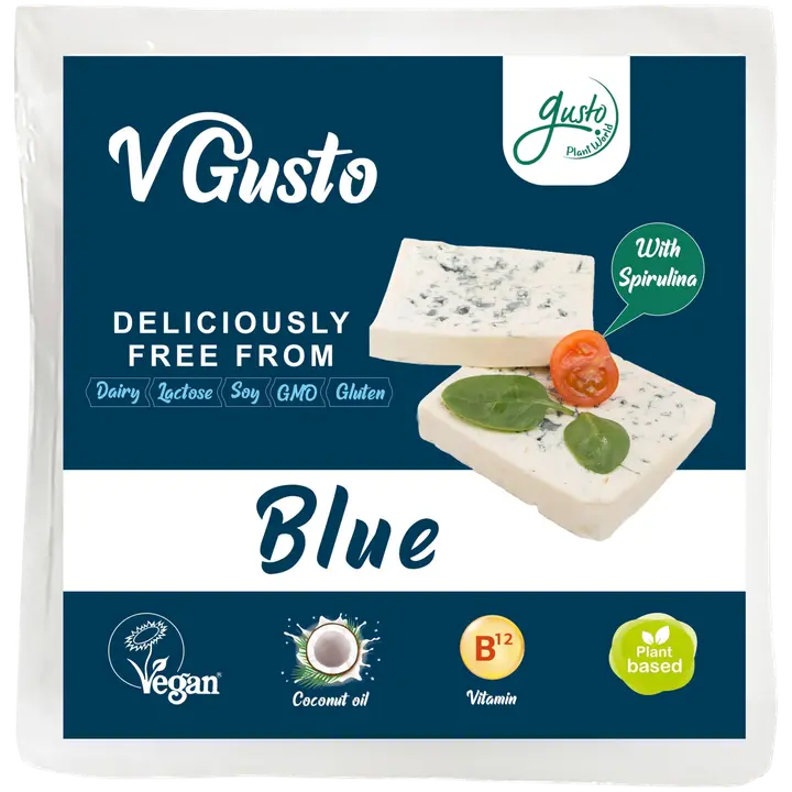V Gusto Blue Sinihometyyppinen vegaanitoute