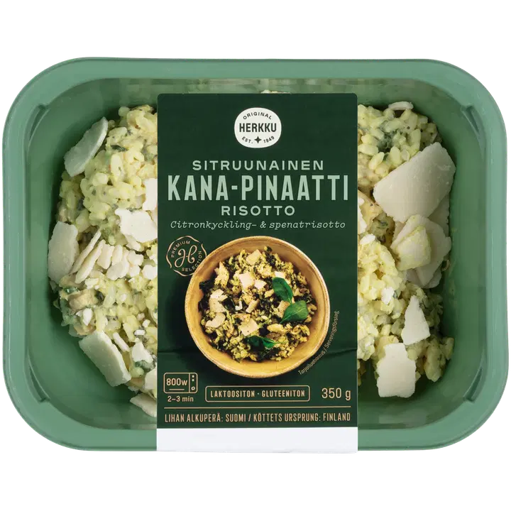 Herkku Sitruunainen kana-pinaattirisotto 350g