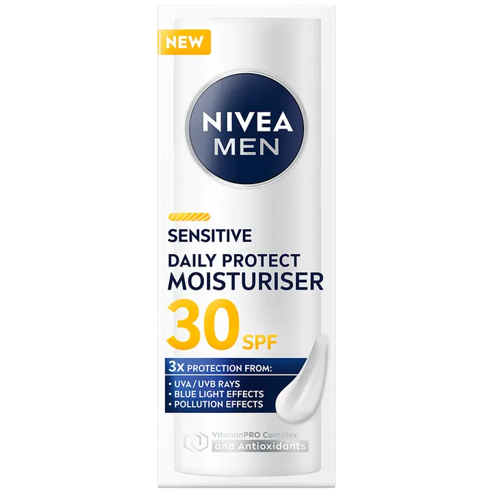 NIVEA MEN 50ml Sensitive Daily Protect Moisturiser SK30 -kasvovoide