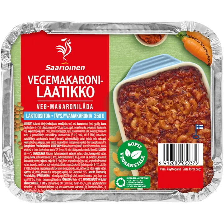 Saarioinen Vegemakaronilaatikko 350g