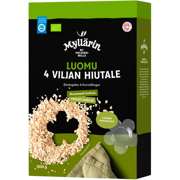 Myllärin Luomu 4 viljan hiutale 500 g
